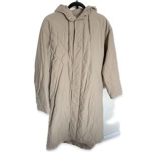 Forever 21 Women’s Light Tan Quilted Jacket Sz Large